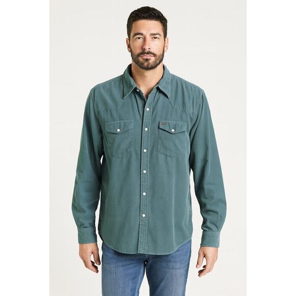 True Grit Other - Men’s True Grit Cotton Western Corduroy Button Up Pearl Snap Green size XXL